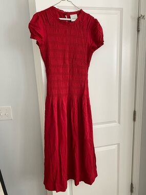 Reformation Kiria Smocked Midi Dress